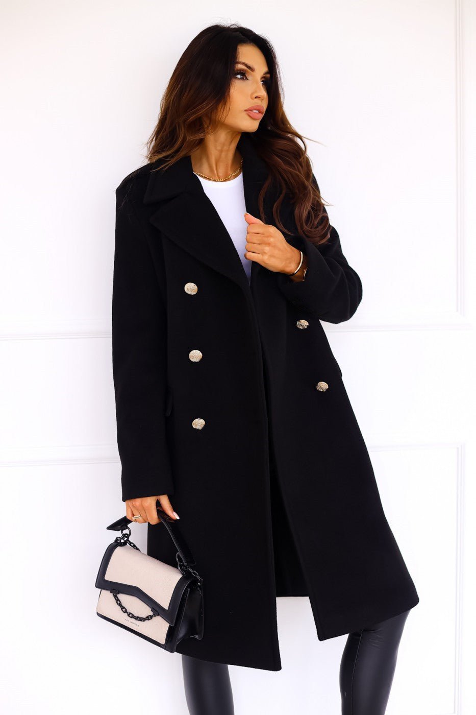 Women's Trench Coat – Long Double-Breasted Winter Outerwear with Pockets - We are MFEO