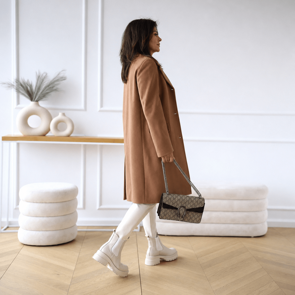 Women's Trench Coat – Long Double-Breasted Winter Outerwear with Pockets - We are MFEO