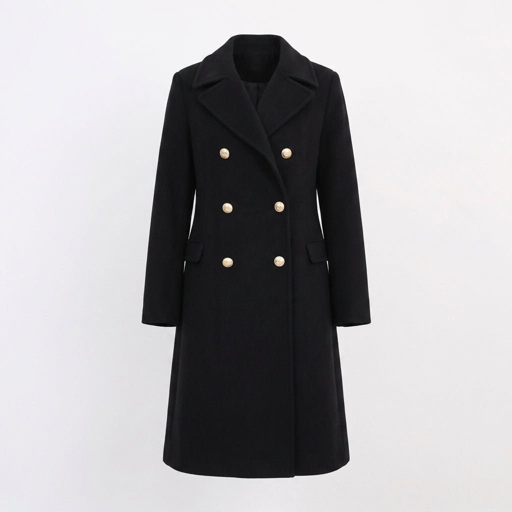 Women's Trench Coat – Long Double-Breasted Winter Outerwear with Pockets - We are MFEO