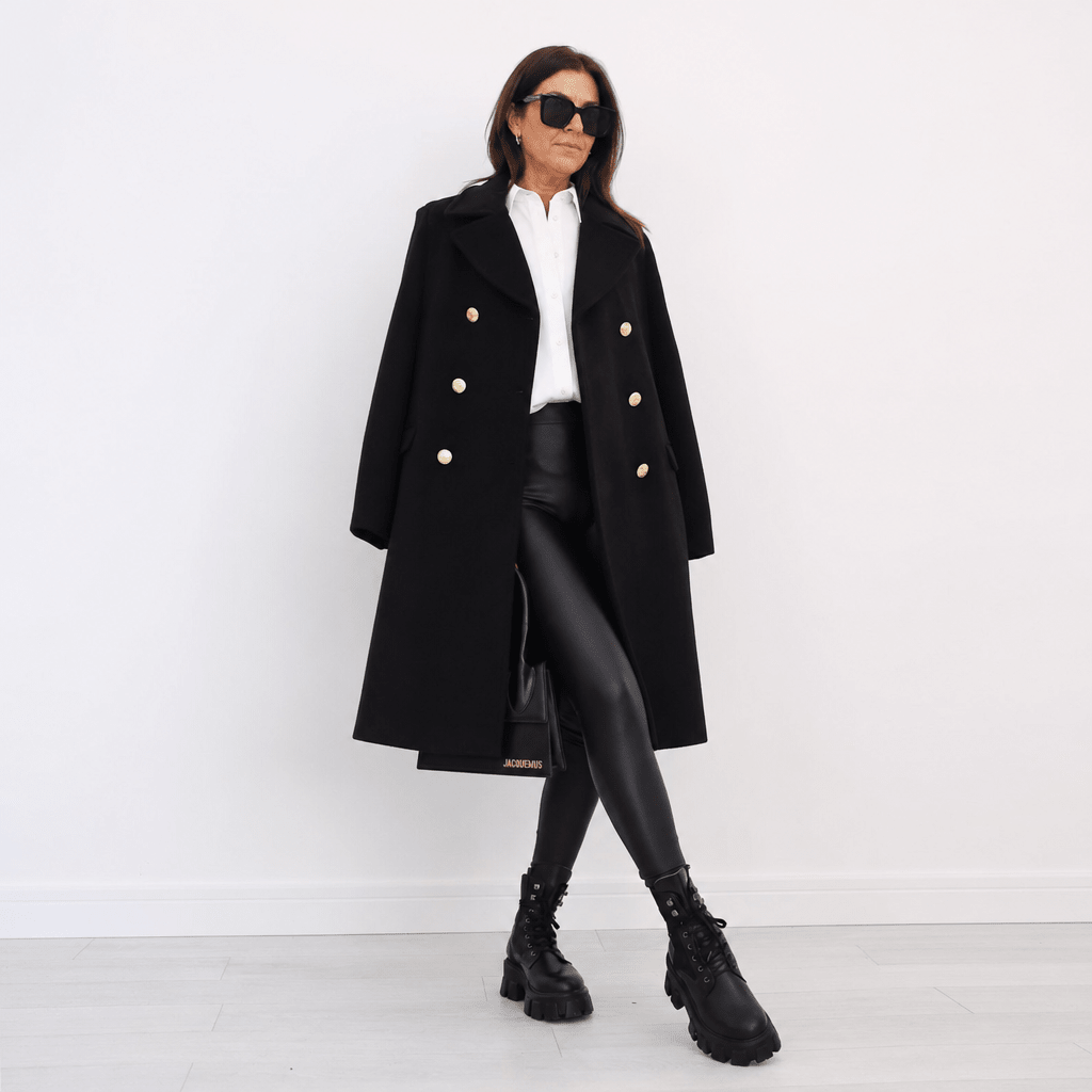 Women's Trench Coat – Long Double-Breasted Winter Outerwear with Pockets - We are MFEO