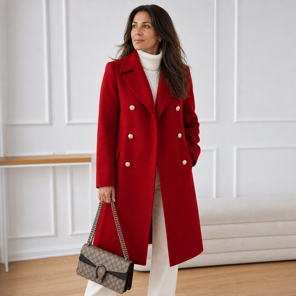 Women's Trench Coat – Long Double-Breasted Winter Outerwear with Pockets - We are MFEO