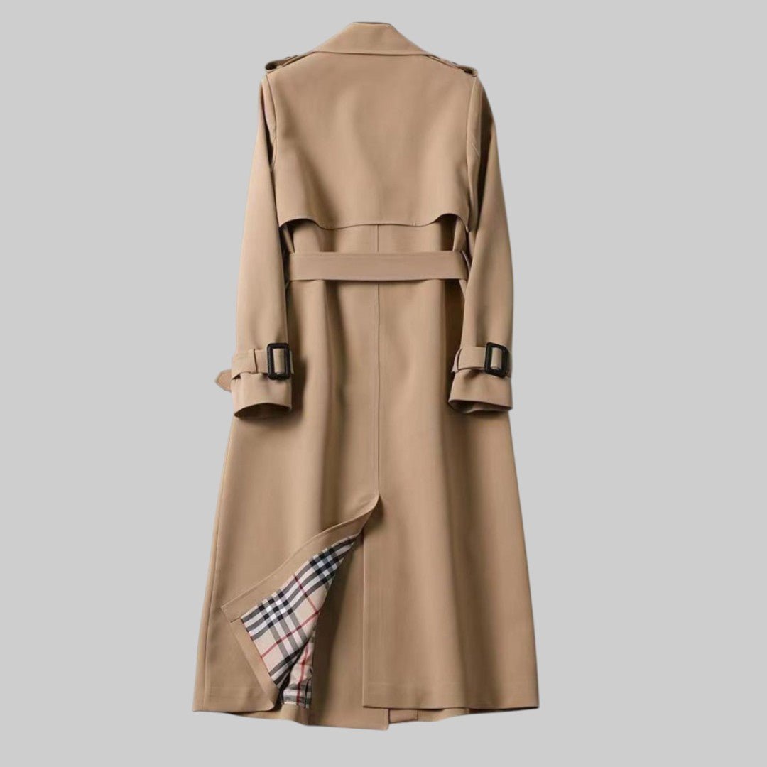 Women's Trench Coat – Longline Belted Design for Winter, Double Breasted Style - We are MFEO