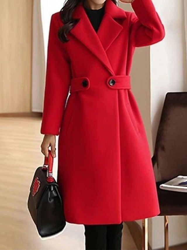 Women's Trench Coat – Tailored Long Fit with Wide Lapel - We are MFEO