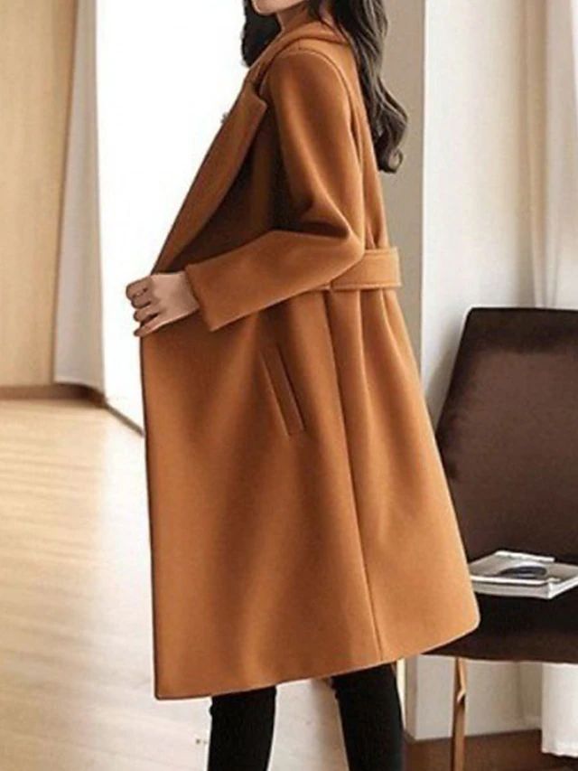 Women's Trench Coat – Tailored Long Fit with Wide Lapel - We are MFEO