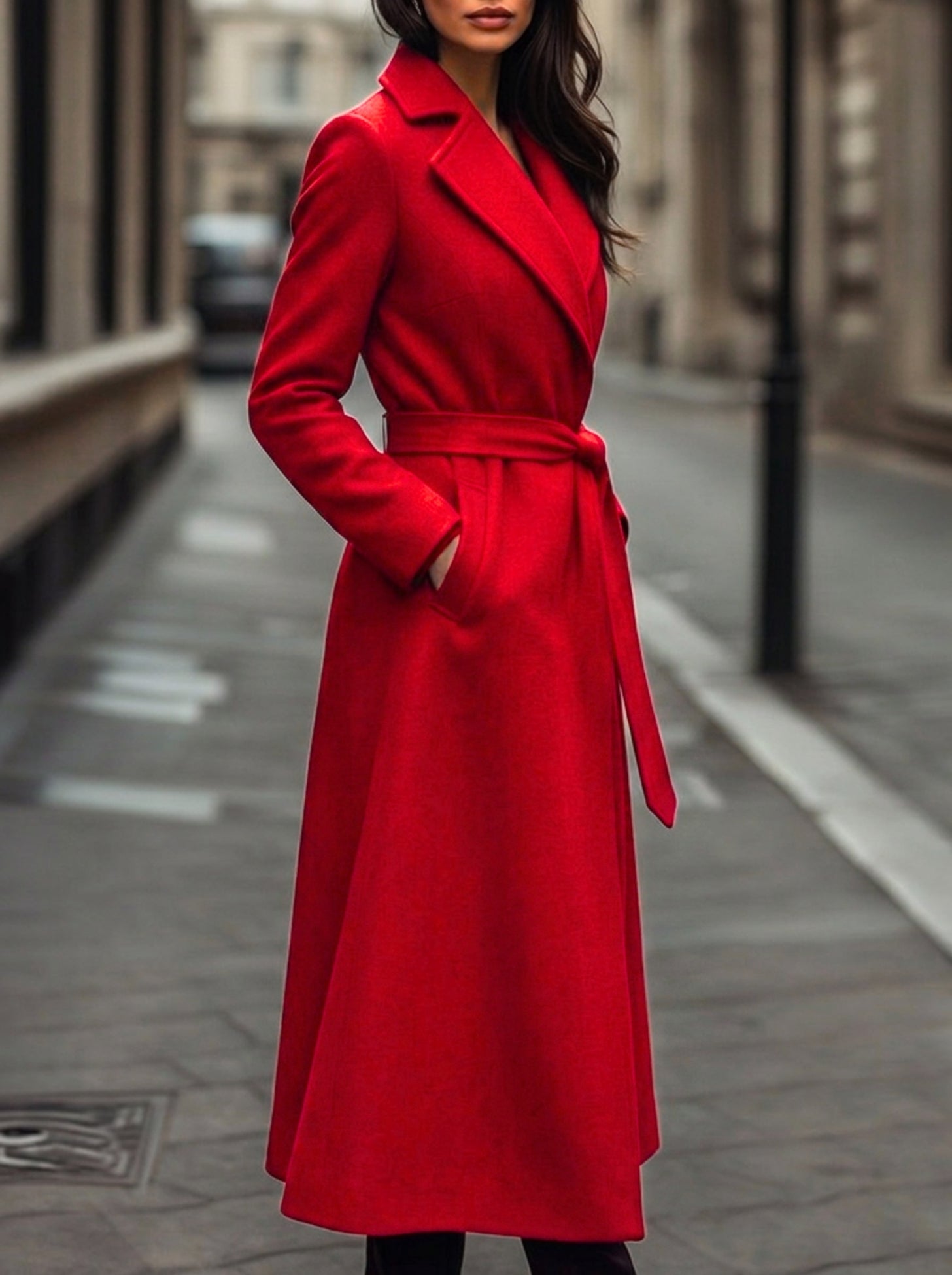 Women's Trench Coat – Tailored Maxi Length with Belt - We are MFEO