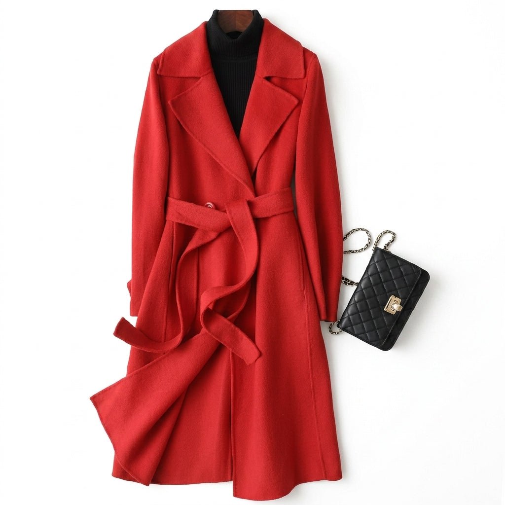 Women's Trench Coat – Tailored Maxi Length with Belt - We are MFEO