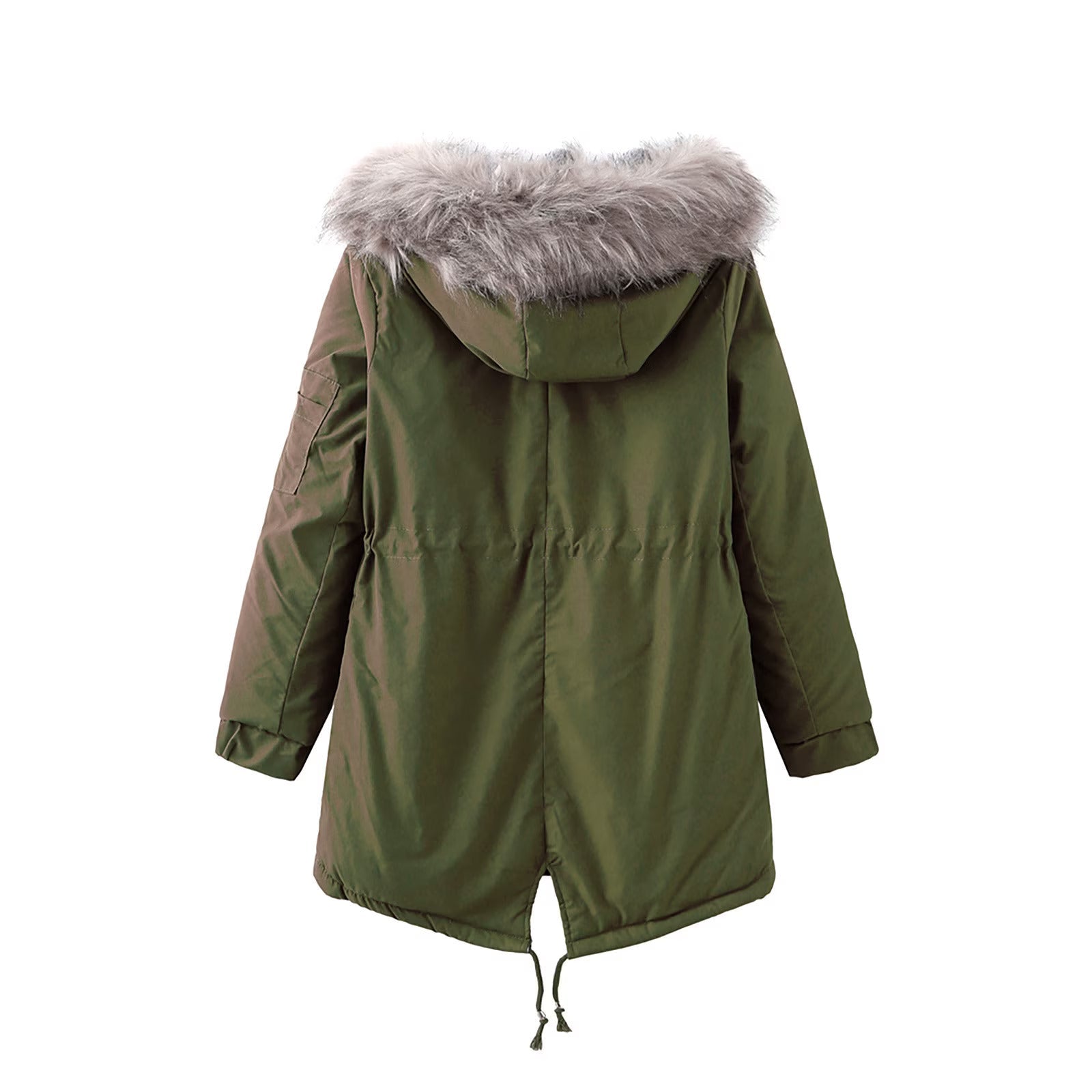 Women's Winter Coat with Fleece Lining – Hooded Jacket with Adjustable Waist - We are MFEO