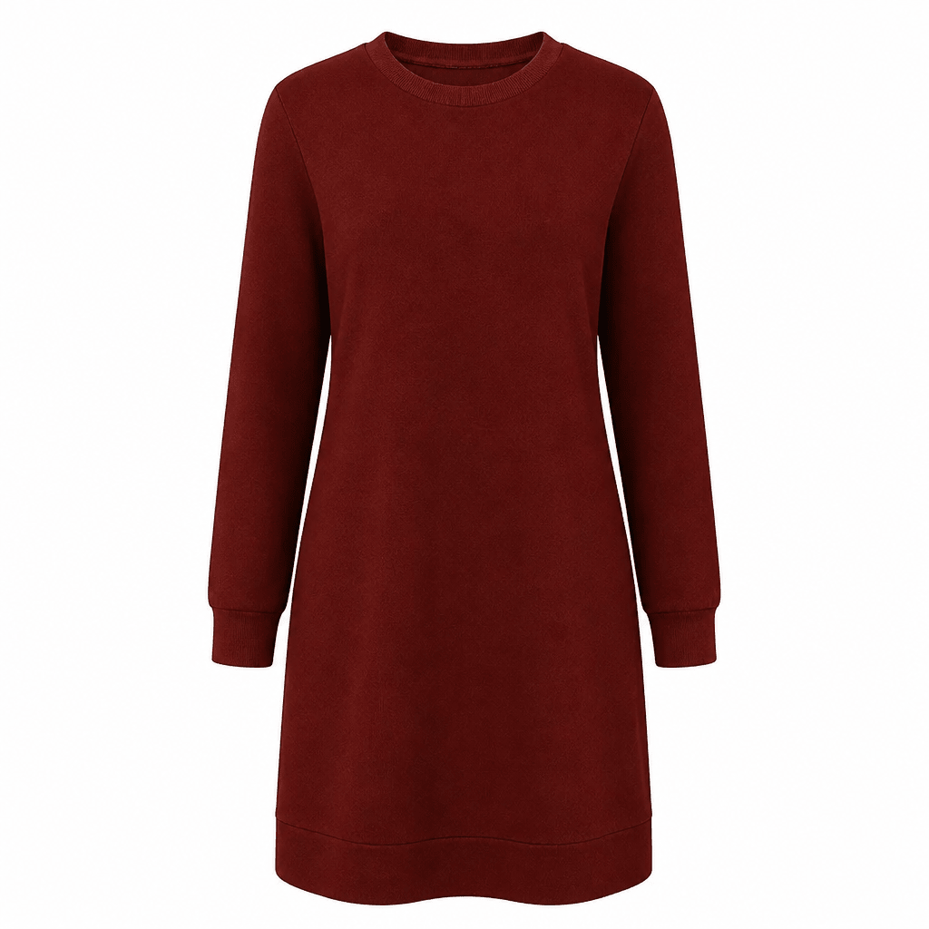 Women's Winter Dress Long Sleeve Mini with Pockets – Casual Relaxed Fit - We are MFEO