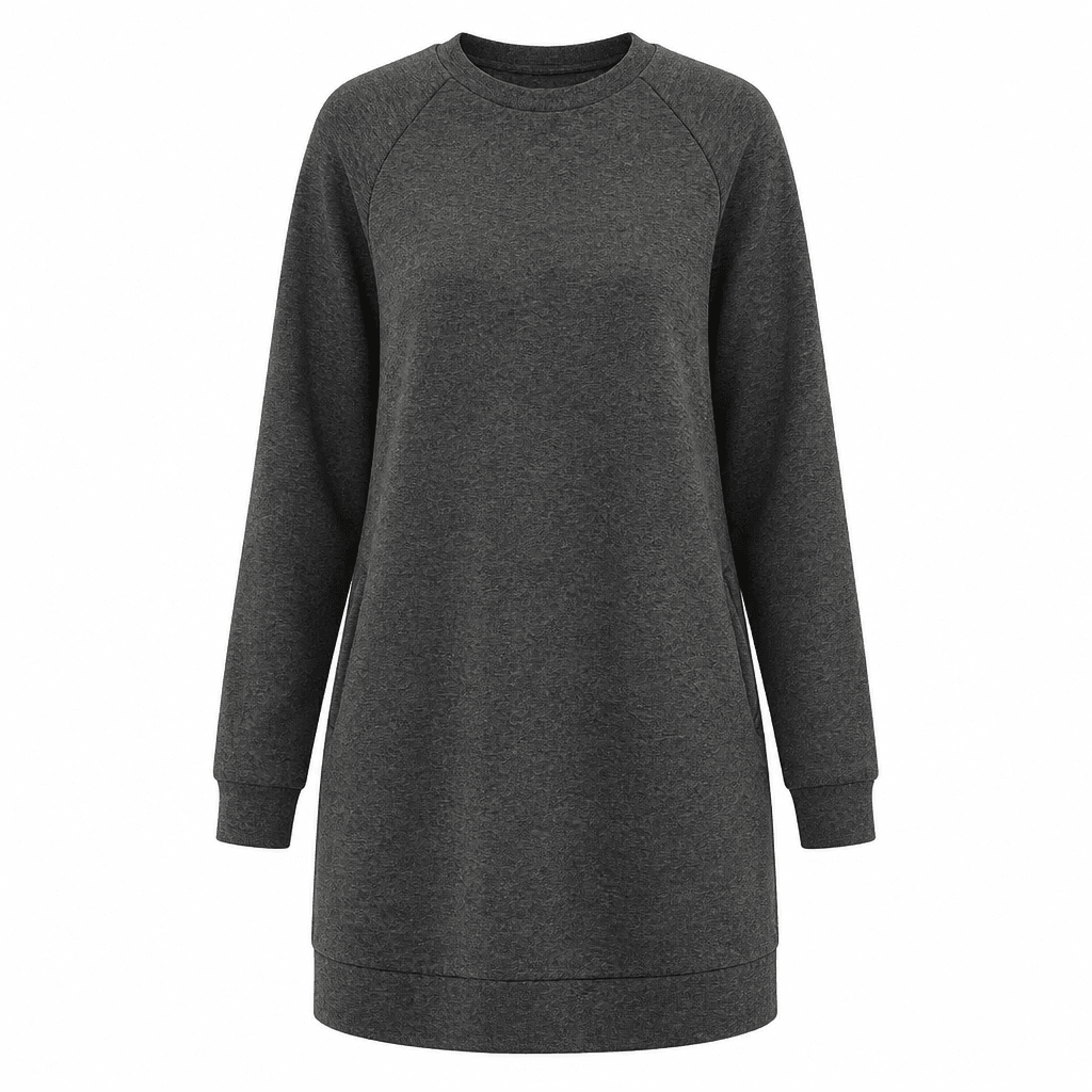 Women's Winter Dress Long Sleeve Mini with Pockets – Casual Relaxed Fit - We are MFEO
