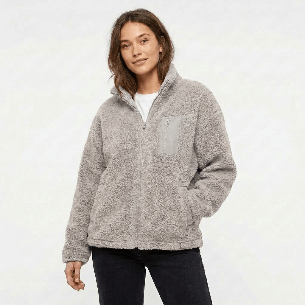 Women's Winter Jacket – Oversized Zip Front with Chest Pocket - We are MFEO