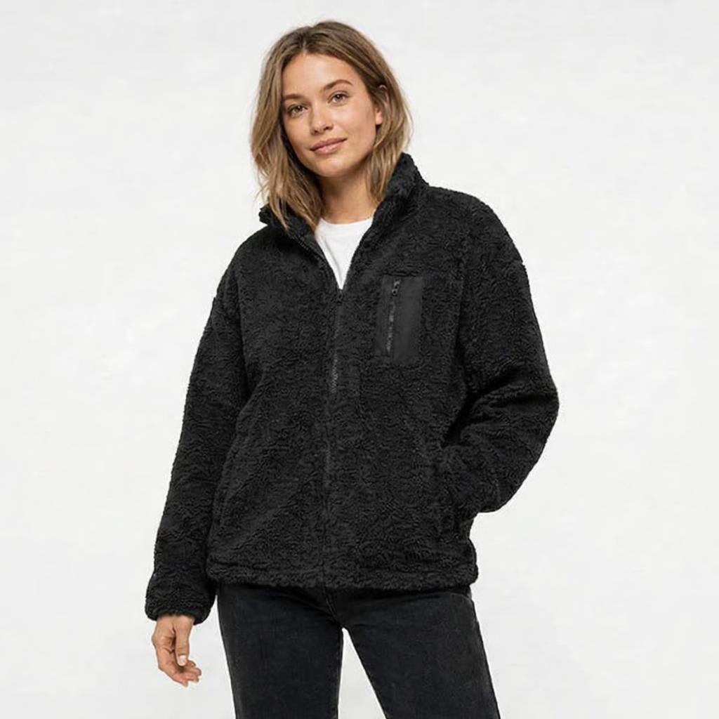 Women's Winter Jacket – Oversized Zip Front with Chest Pocket - We are MFEO