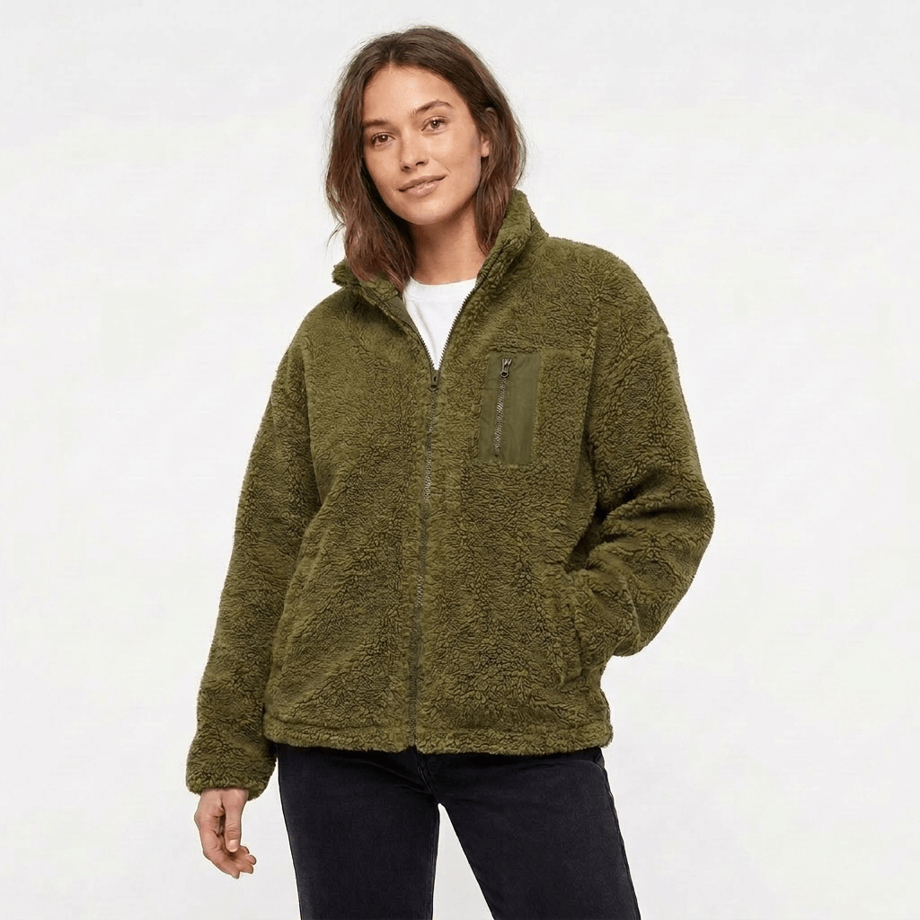 Women's Winter Jacket – Oversized Zip Front with Chest Pocket - We are MFEO