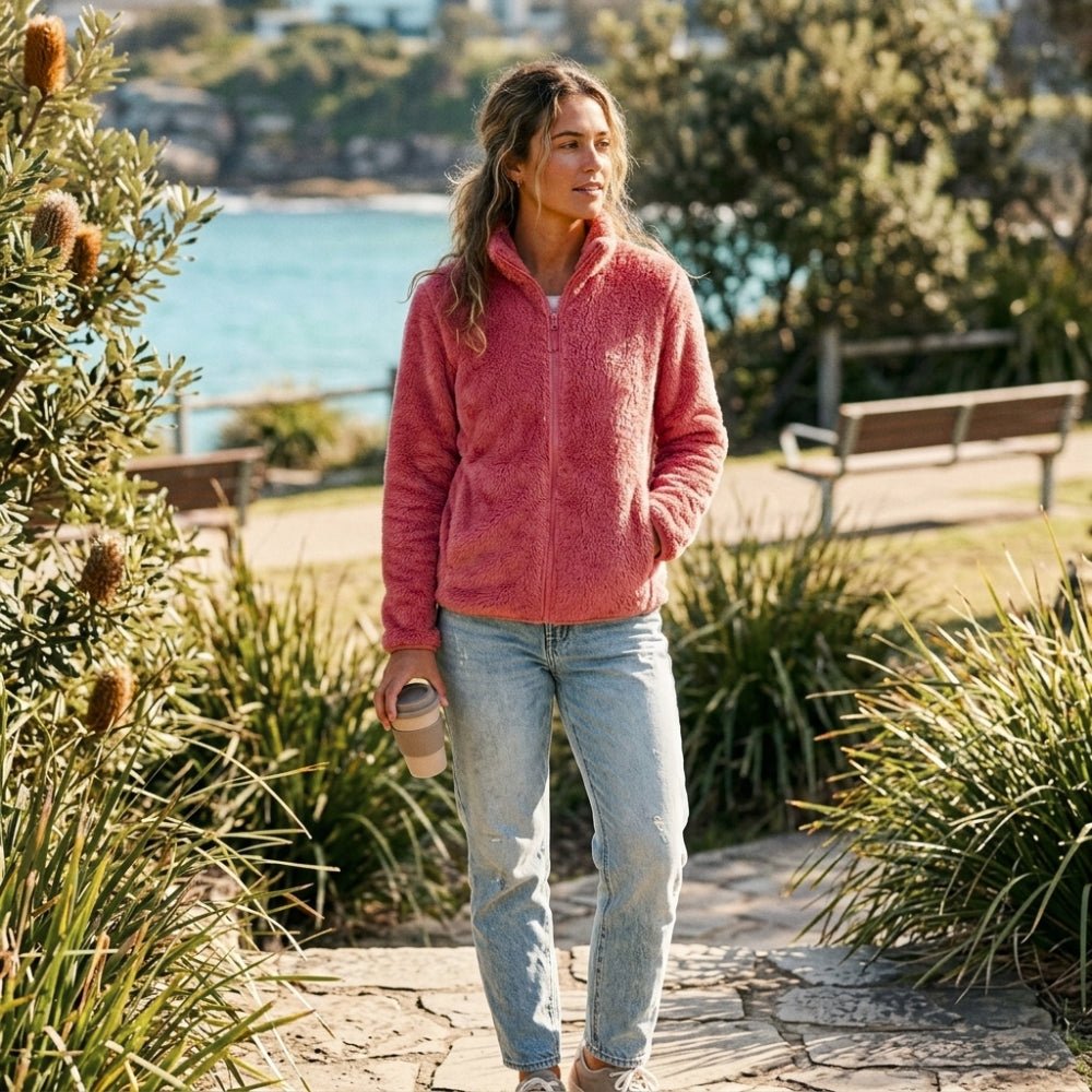 Women's Winter Jacket – Plush Texture with Stand Collar - We are MFEO