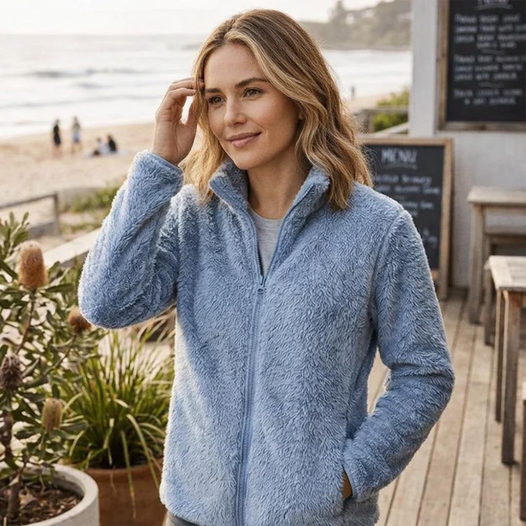 Women's Winter Jacket – Plush Texture with Stand Collar - We are MFEO